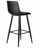Стул барный DOBRIN NICOLE, черные матовые ножки, черная экокожа (P-01)
