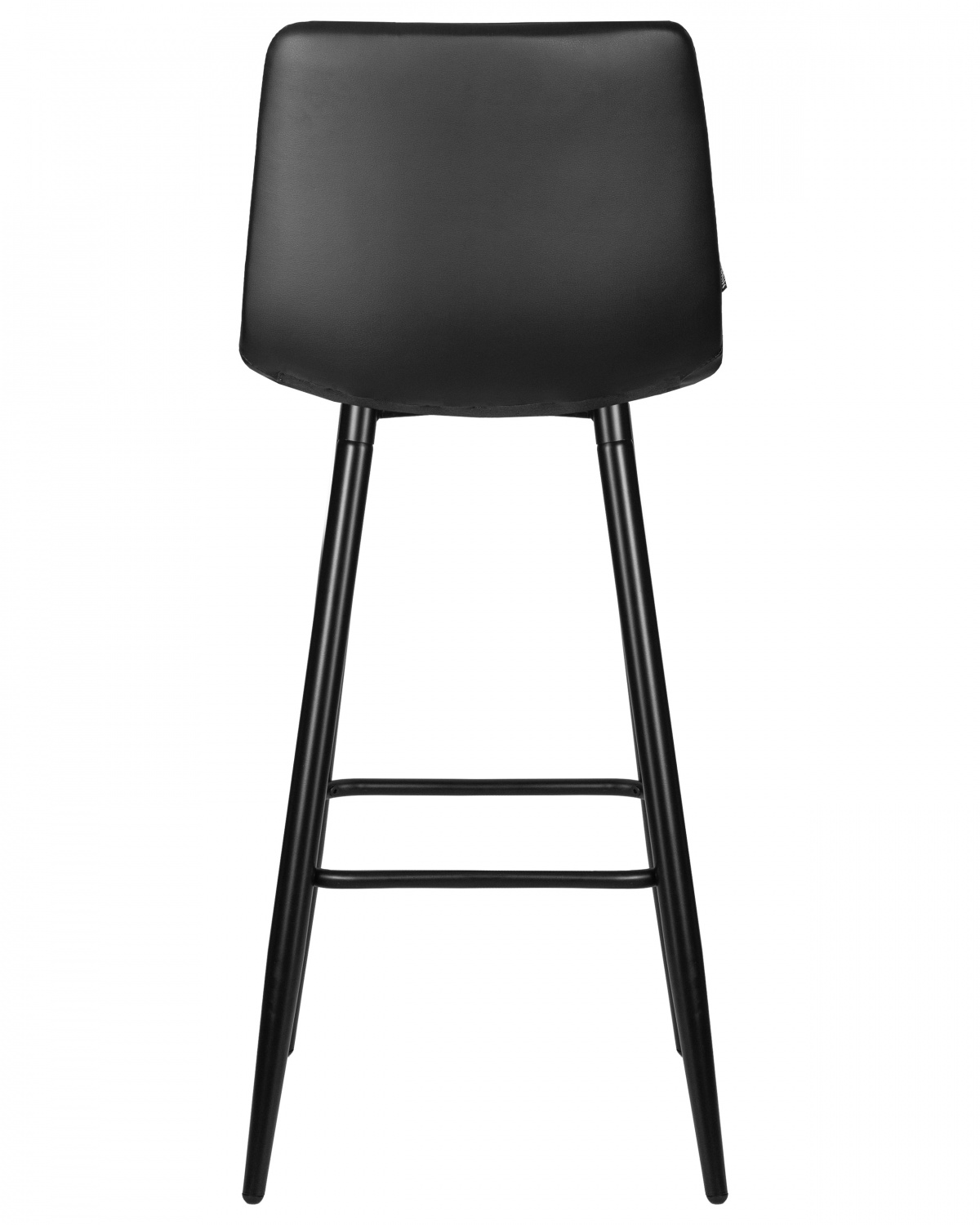 Стул барный DOBRIN NICOLE, черные матовые ножки, черная экокожа (P-01)