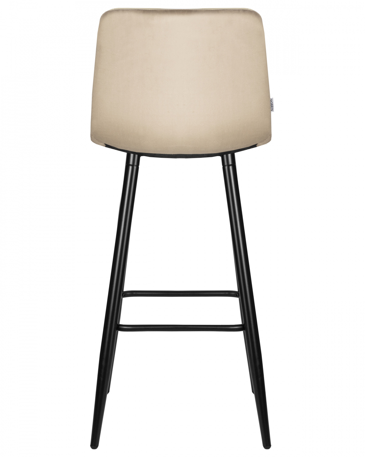 Стул барный DOBRIN NICOLE, черные матовые ножки, мокко велюр (108-104)