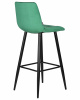 Стул барный DOBRIN NICOLE, черные матовые ножки, зелёный велюр (108-64)