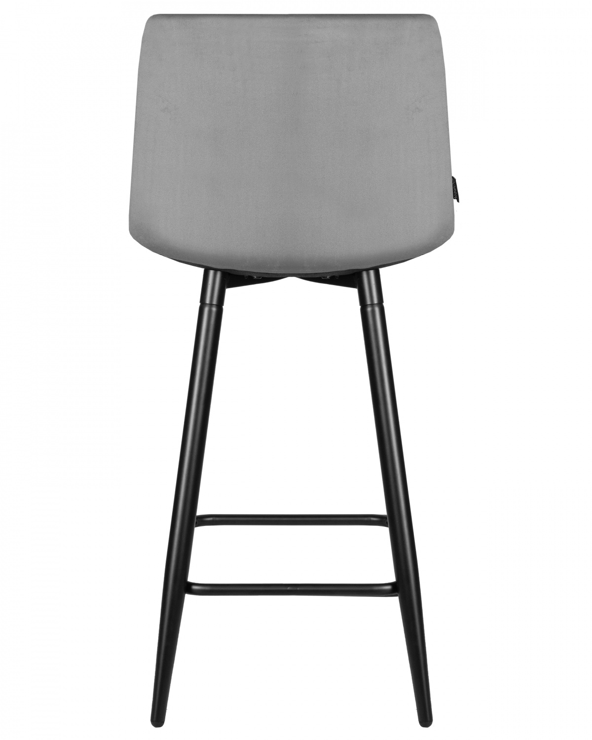 Стул полубарный DOBRIN OLIVIA, черные матовые ножки, темно-серый велюр (108-91)