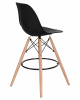 Стул барный LMZL-PP623G, ножки светлый бук, цвет сиденья чёрный