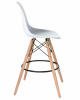 Стул барный LMZL-PP623G, ножки светлый бук, цвет сиденья белый