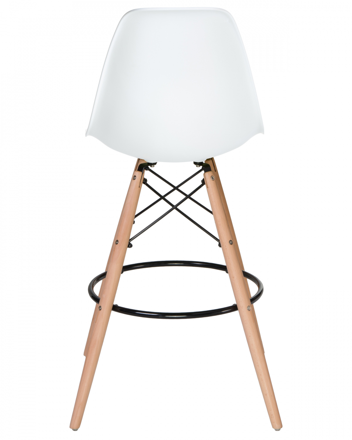 Стул барный LMZL-PP623G, ножки светлый бук, цвет сиденья белый