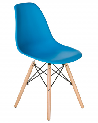 Стул обеденный LMZL-PP623, ножки светлый бук, цвет сиденья голубой