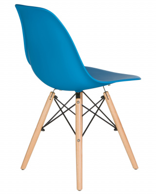 Стул обеденный LMZL-PP623, ножки светлый бук, цвет сиденья голубой