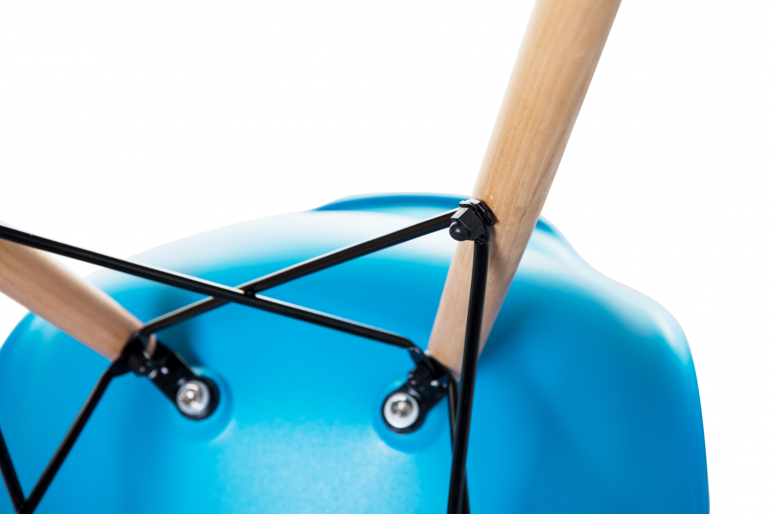 Стул обеденный LMZL-PP623, ножки светлый бук, цвет сиденья голубой