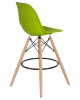 Стул барный LMZL-PP623G, ножки светлый бук, цвет сиденья салатовый