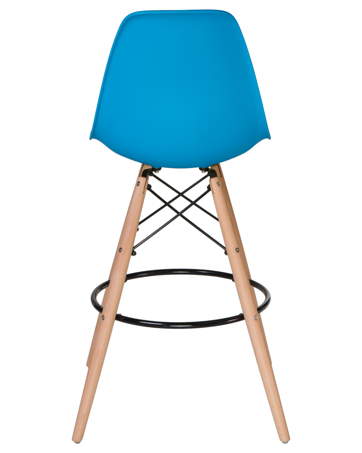 Стул барный LMZL-PP623G, ножки светлый бук, цвет сиденья голубой