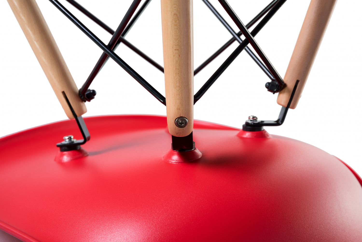 Стул обеденный LMZL-PP623, ножки светлый бук, цвет сиденья красный