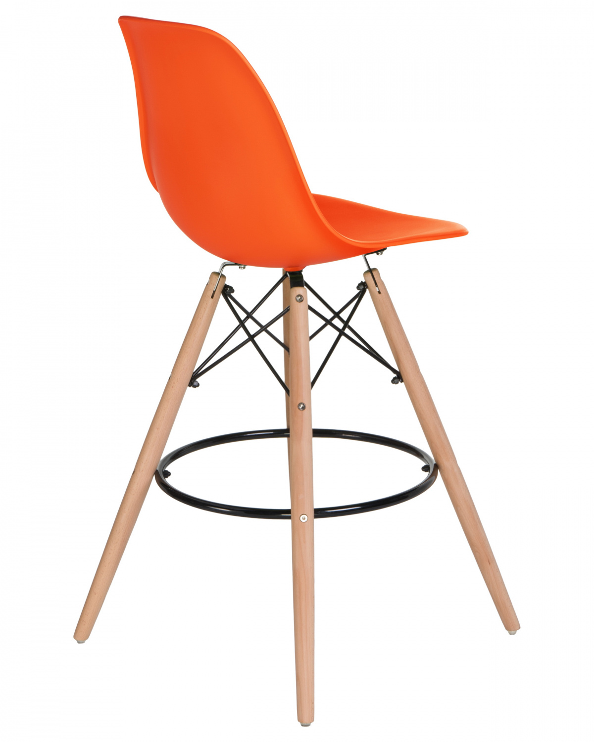 Стул барный LMZL-PP623G, ножки светлый бук, цвет сиденья оранжевый