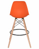 Стул барный LMZL-PP623G, ножки светлый бук, цвет сиденья оранжевый
