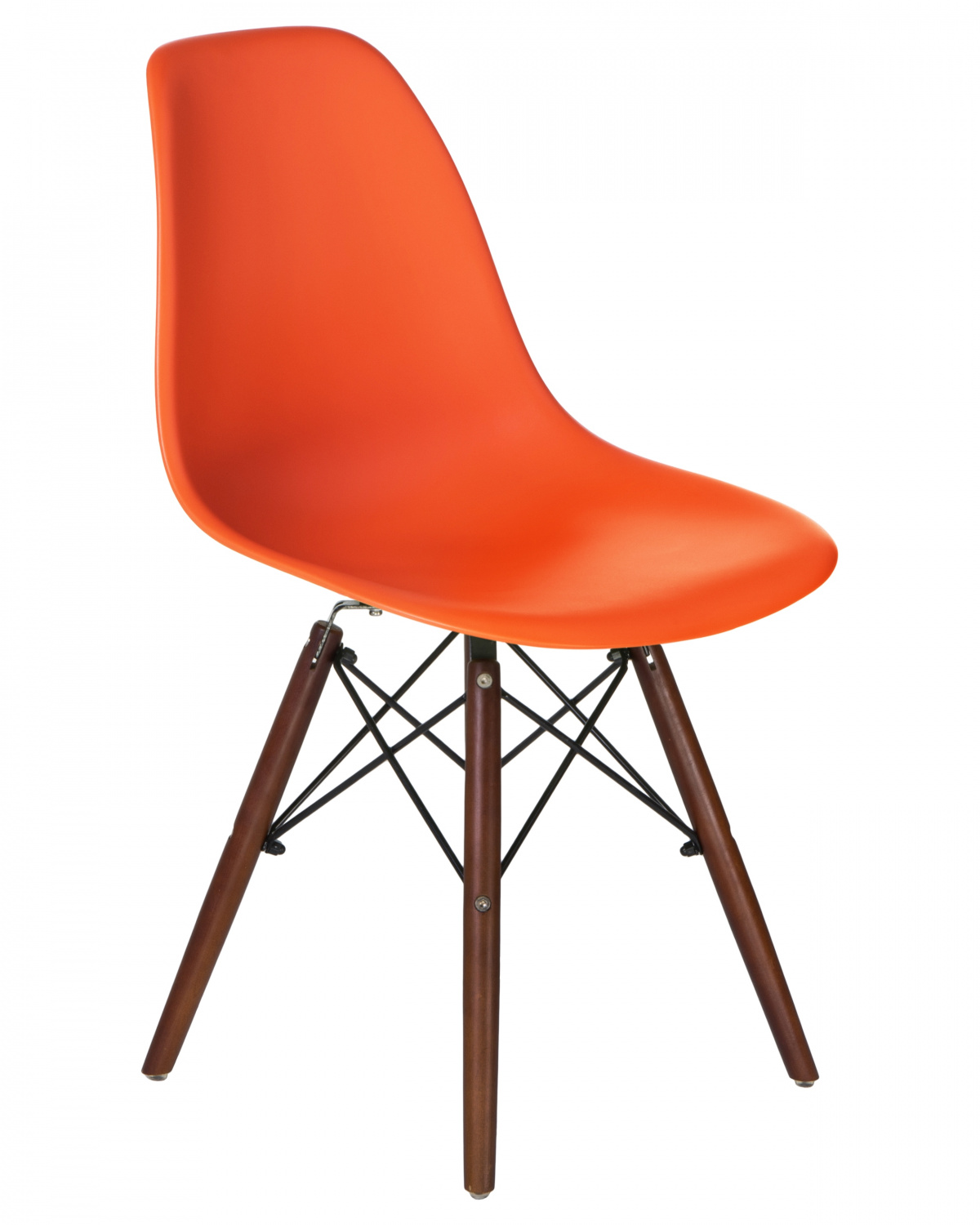 Стул обеденный LMZL-PP623, ножки тёмный бук, цвет сиденья оранжевый
