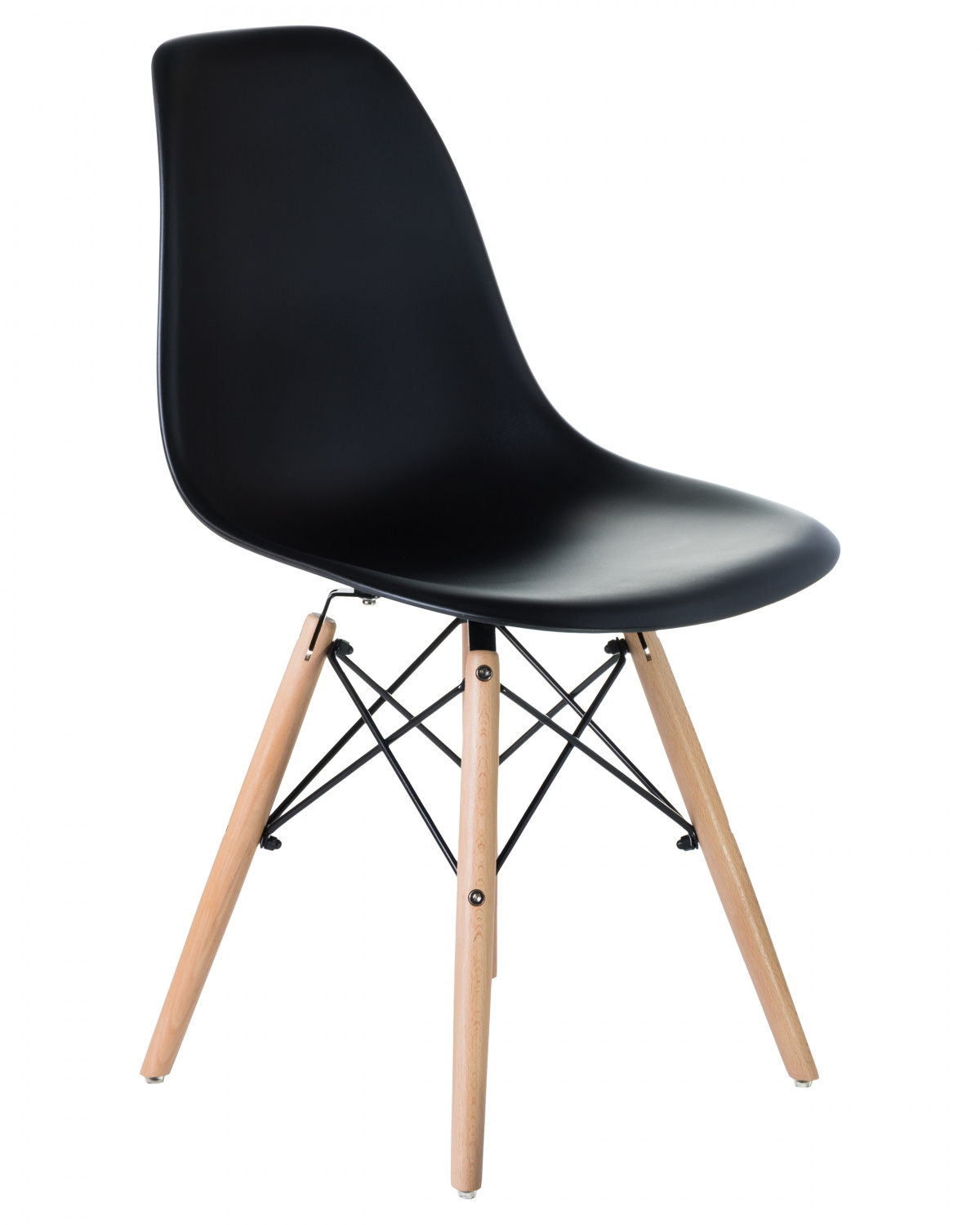 Стул обеденный LMZL-PP623, ножки светлый бук, цвет сиденья чёрный