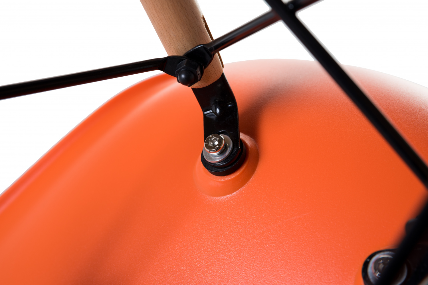 Стул обеденный LMZL-PP623, ножки светлый бук, цвет сиденья оранжевый