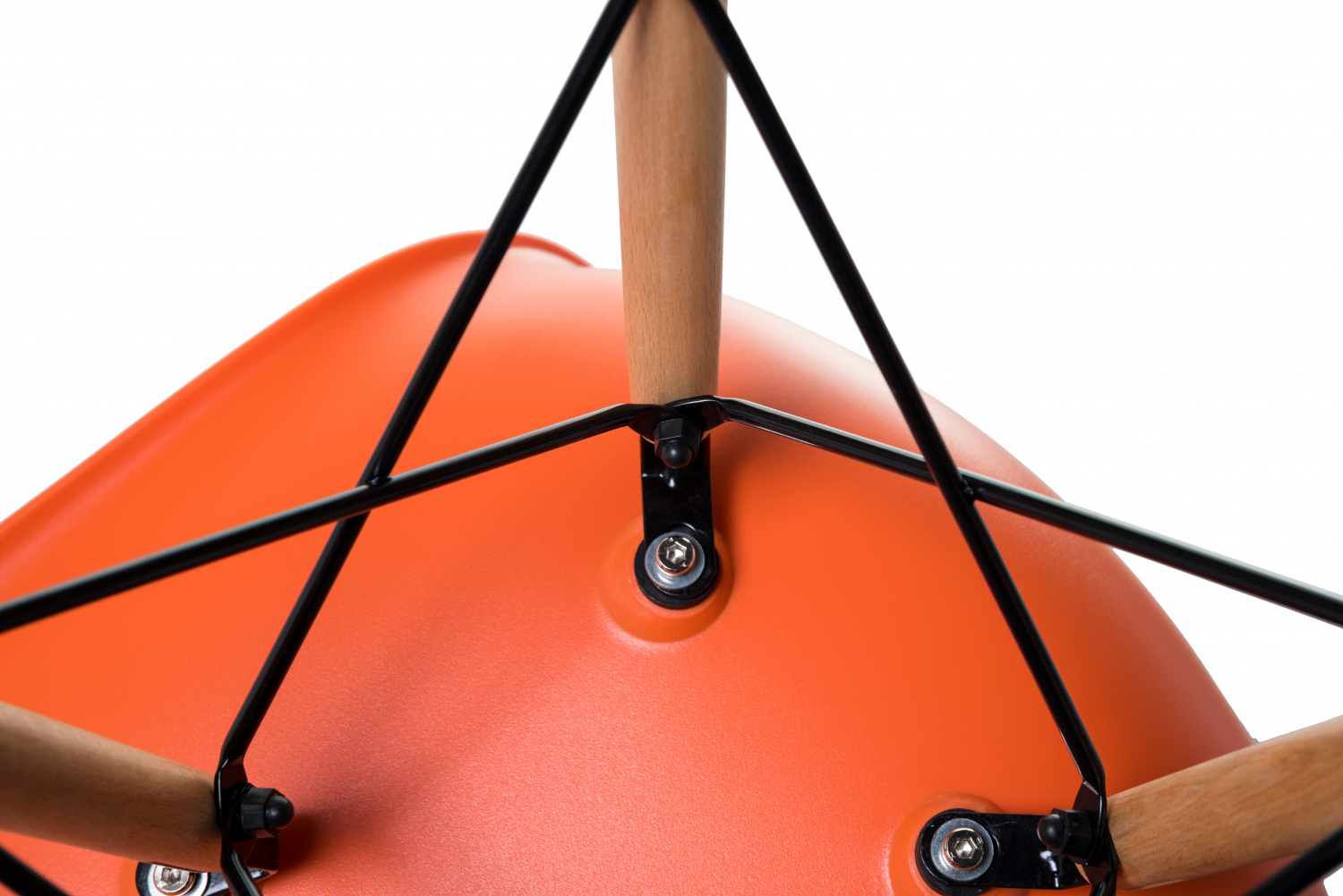 Стул обеденный LMZL-PP623, ножки светлый бук, цвет сиденья оранжевый