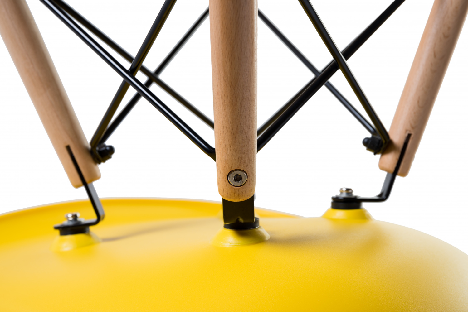 Стул обеденный LMZL-PP623, ножки светлый бук, цвет сиденья жёлтый