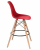 Стул барный LMZL-PP623G, ножки светлый бук, цвет сиденья красный