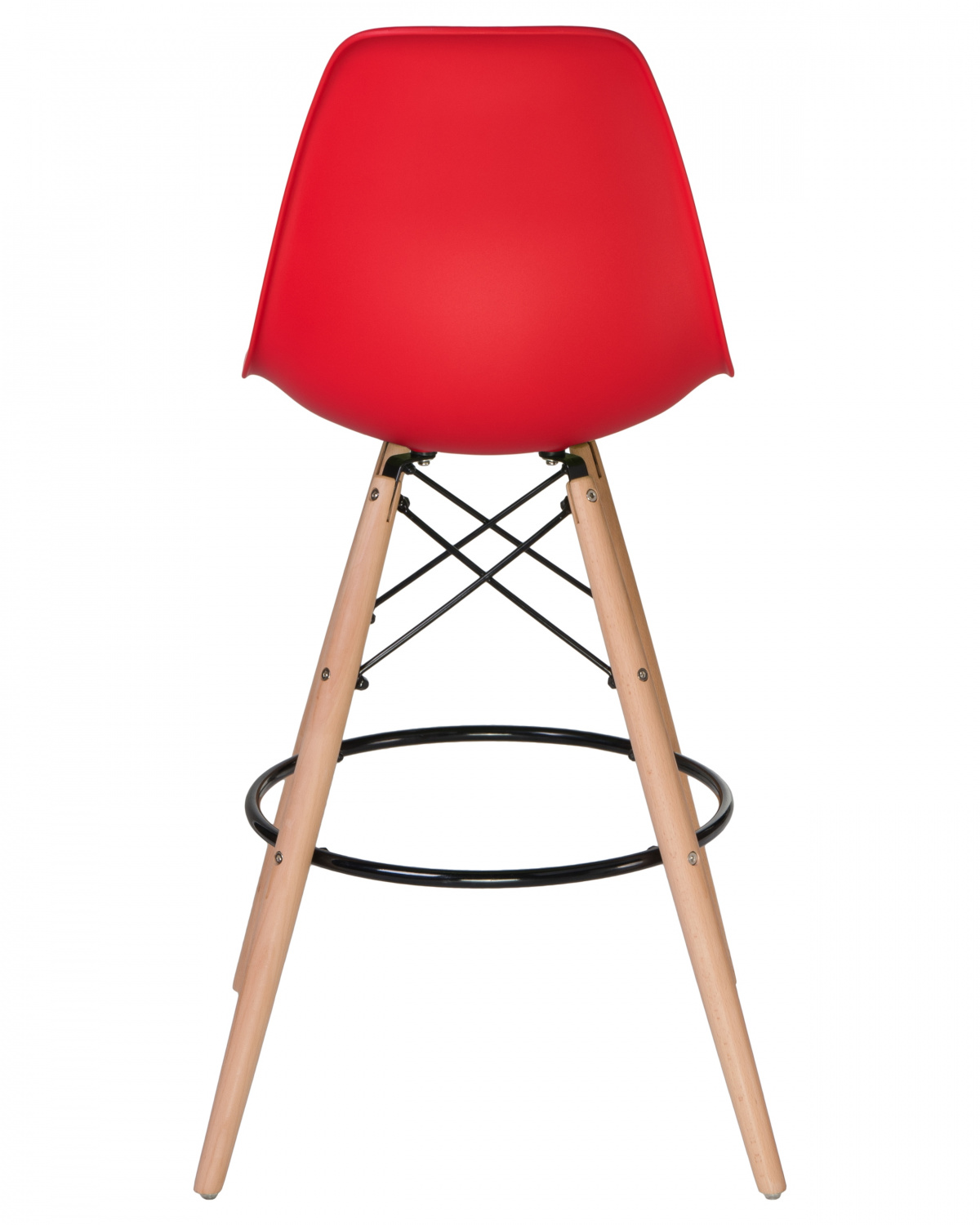 Стул барный LMZL-PP623G, ножки светлый бук, цвет сиденья красный