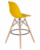 Стул барный LMZL-PP623G, ножки светлый бук, цвет сиденья жёлтый