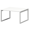 Стол переговорный на металлокаркасе Смарт СМСП-О-16.123.Пр50 Белый/Белый (1600x1236x750)