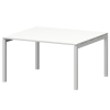 Стол переговорный на металлокаркасе Смарт СМСП-П-14.123.Пр50 Белый/Белый (1400x1236x750)