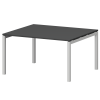 Стол переговорный на металлокаркасе Смарт СМСП-П-18.123.Пр50 Графит/Белый (1800x1236x750)
