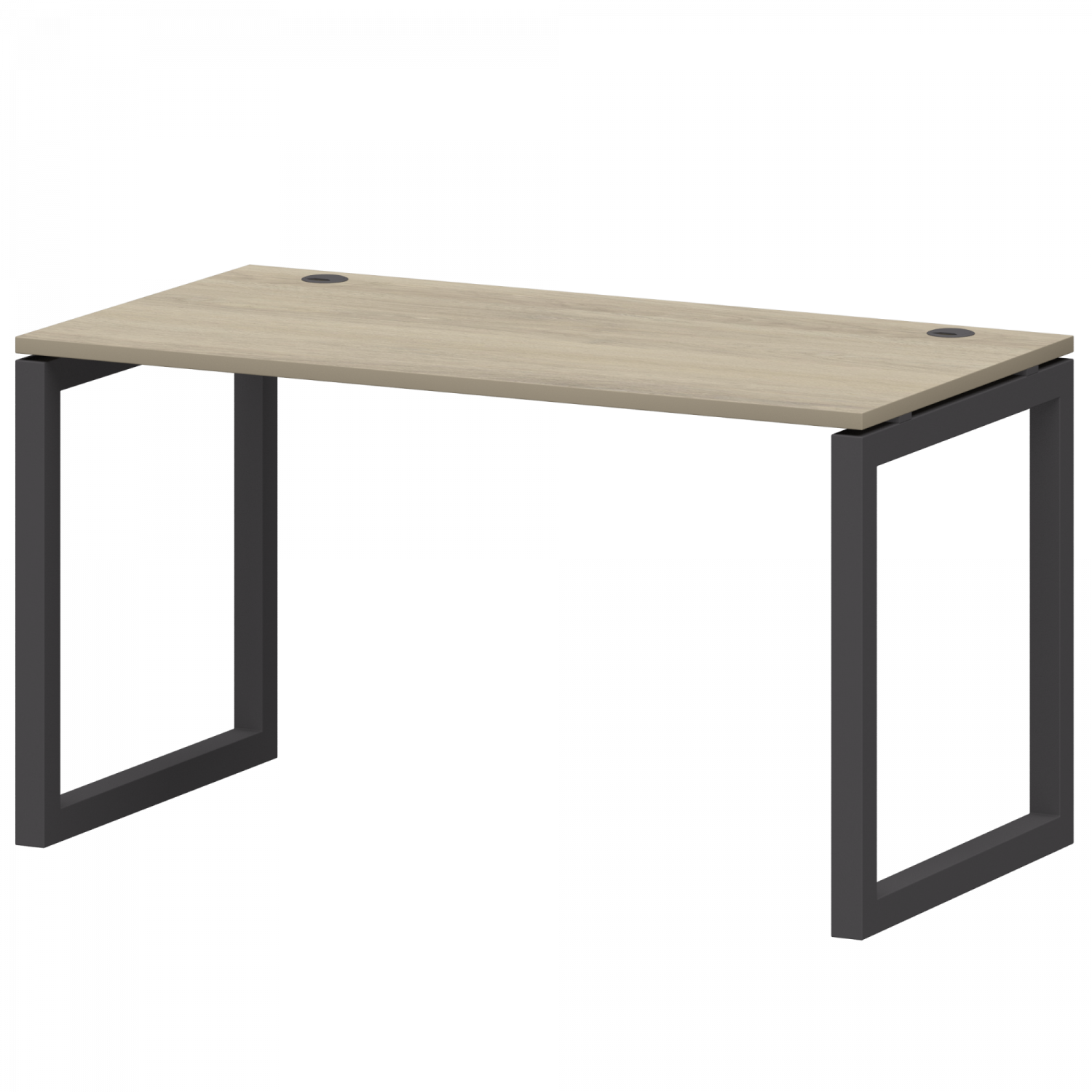 Стол на металлокаркасе Смарт СМС25-О-14К.73.Пр50 Кронберг/Антрацит (1400x730x750)