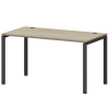 Стол на металлокаркасе Смарт СМС25-П-14К.73.Пр25 Кронберг/Антрацит (1400x730x750)