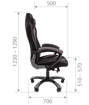 Кресло Chairman   game 28 Россия ткань черн./красный