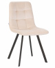 Стул обеденный DOBRIN ALEX SQUARE, черные матовые ножки, кремовый велюр (V108-113)