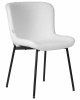 Стул обеденный DOBRIN MILO, черные ножки, белый букле (UF992-01)