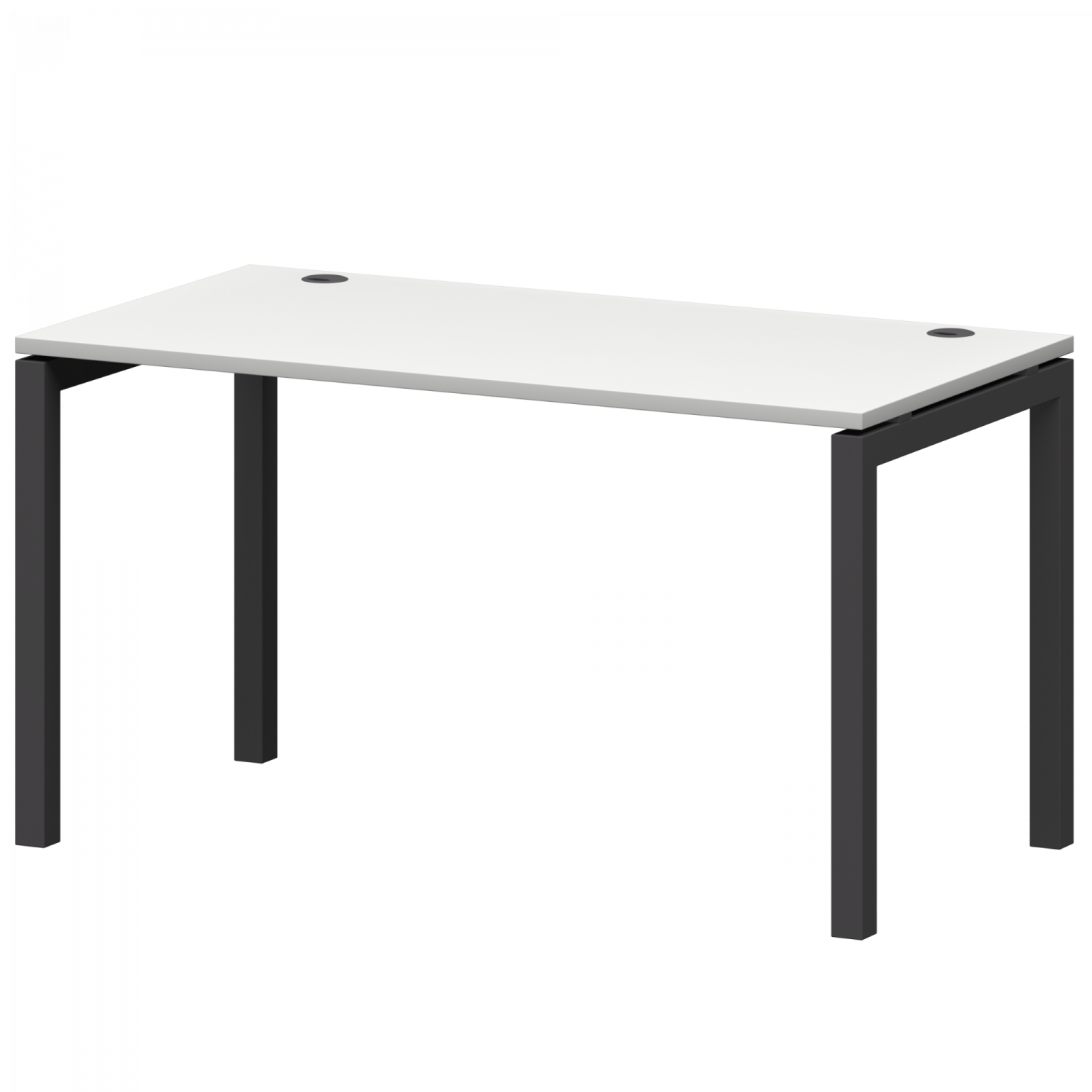 Стол на металлокаркасе Смарт СМС25-П-18К.73.Пр50 Белый/Антрацит (1800x730x750)