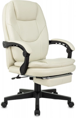 Кресло руководителя Бюрократ CH-868N-F слоновая кость эко.кожа крестов. пластик подст.для ног, купить в Сыктывкаре