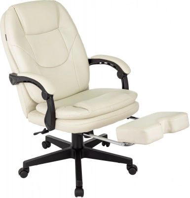 Кресло руководителя Бюрократ CH-868N-F слоновая кость эко.кожа крестов. пластик подст.для ног, купить в Сыктывкаре