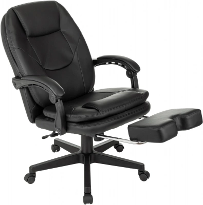 Кресло руководителя Бюрократ CH-868N-F черный эко.кожа крестов. пластик подст.для ног, купить в Сыктывкаре