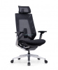 Кресло офисное / Malmo / черная сетка / черный пластик / база алюминий