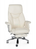 Кресло офисное / Парламент / (ivory) сталь + хром / слоновая кость экокожа